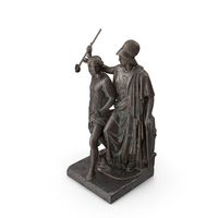 Athena Teaches Warrior Bronze Outdoor Statue PNG & PSD Images