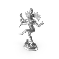 Shiva Lord Of Dance Metal Statue PNG & PSD Images