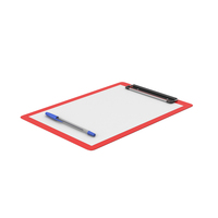 Clipboard With Ballpoint Pen PNG & PSD Images