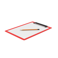 Red Clipboard With Pencil PNG & PSD Images