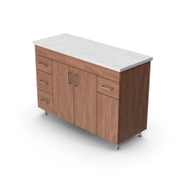 Dark Wood Bathroom Cabinet PNG & PSD Images