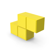黄色Tetris S块PNG和PSD图像