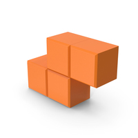 橙色Tetris S块PNG和PSD图像