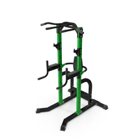Green Used Multifunctional Adjustable Fitness Power Tower PNG & PSD Images