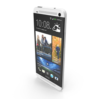 White HTC One Flagship Smartphone PNG & PSD Images