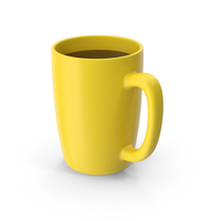 Yellow Cup With Coffee PNG & PSD Images