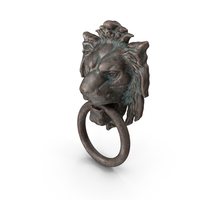 Bronze Lion Head Decor Ring Outdoor PNG & PSD Images