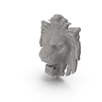 Stone Lion Head Decor PNG & PSD Images