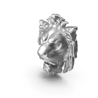 Metal Lion Head Decor PNG & PSD Images