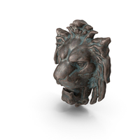 Bronze Lion Head Decor Outdoors PNG & PSD Images