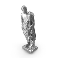 Asclepius Metal Statue PNG & PSD Images