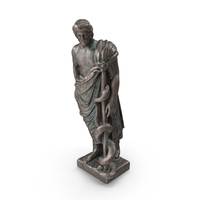 Asclepius Bronze Outdoor Statue PNG & PSD Images