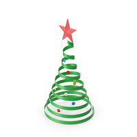 Curly Ribbon Christmas Tree PNG & PSD Images