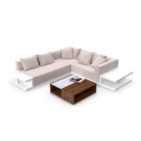 MisuraEmme Sitin And Poliform Class Couch With Table PNG & PSD Images