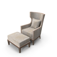 IRONIES - Tule Chair and Ottoman PNG & PSD Images