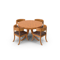 Kaj Gottlob - Dining Table And Four Chairs PNG & PSD Images