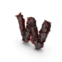 Blood Small Letter w PNG & PSD Images