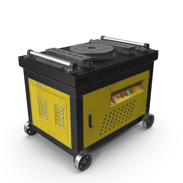 Rebar Bending Machine Yellow Used PNG & PSD Images