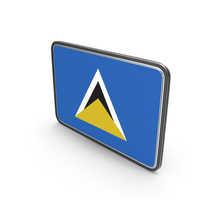 Flag Of Saint Lucia Icon PNG & PSD Images