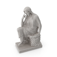 Seated Penelope Statue PNG & PSD Images