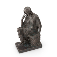 Seated Penelope Bronze Outdoor Statue PNG & PSD Images