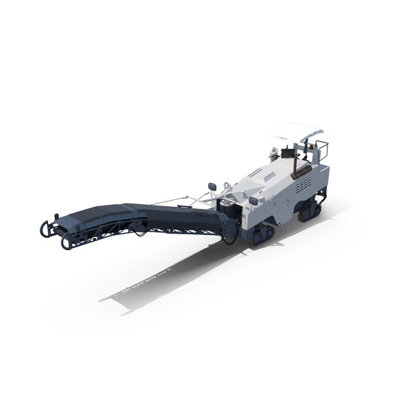 White Cold Asphalt Milling Machine PNG & PSD Images