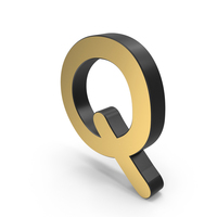 Letter Q Gold Black PNG & PSD Images