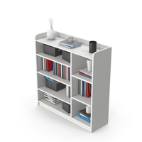 White Bookshelf PNG & PSD Images