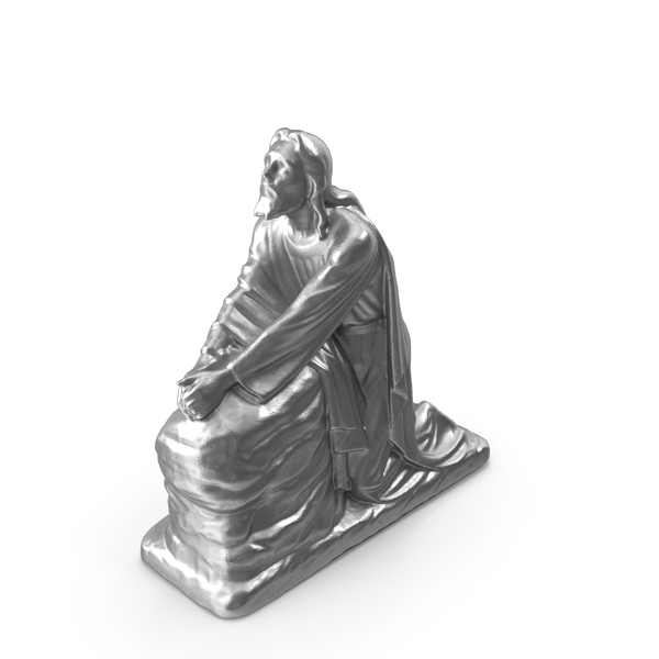 Praying Jesus Metal Statue PNG & PSD Images