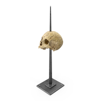 Skull On A Medieval Grounded Pike PNG & PSD Images