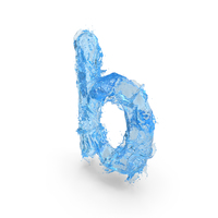 Blue Water Splash Small Letter B PNG & PSD Images