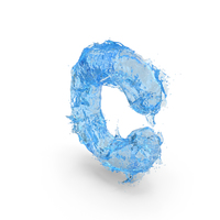 Blue Water Splash Small Letter c PNG & PSD Images
