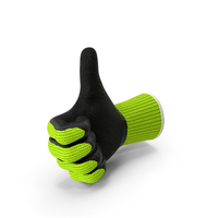 Safety Work Gloves Thumbs Up Green PNG & PSD Images
