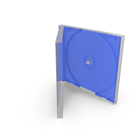 Single Clear CD Jewel Case with Blue Tray PNG & PSD Images
