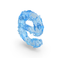 Blue Water Splash Small Letter e PNG & PSD Images