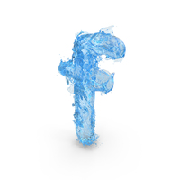 Blue Water Splash Small Letter f PNG & PSD Images