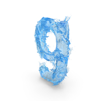 Blue Water Splash Small Letter G PNG & PSD Images