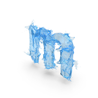 Blue Water Splash Small Letter m PNG & PSD Images