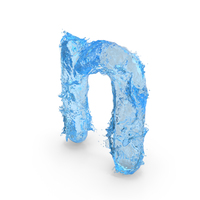 Blue Water Splash Small Letter N PNG & PSD Images