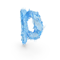 Blue Water Splash Small Letter P PNG & PSD Images