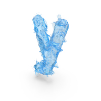 Blue Water Splash Small Letter y PNG & PSD Images