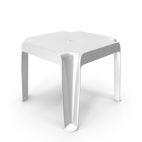方形堆叠露台桌白色PNG和PSD图像