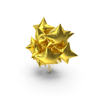 Star Shaped Gold Balloon Bouquet PNG & PSD Images