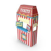 Ticket Booth Cardboard Stand PNG & PSD Images