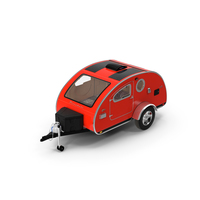Vistabule Teardrop Camping Trailer Red PNG & PSD Images