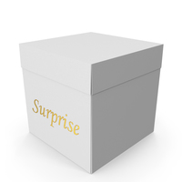 White Square Cardboard Gift Box PNG & PSD Images