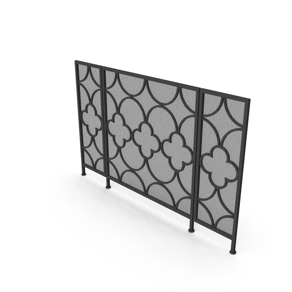 Wrought Iron Decorative Fireplace Screen PNG & PSD Images