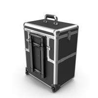 Yaheetech Aluminum Rolling Trolley Makeup Case Folded Black PNG & PSD Images