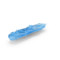 Blue Water Splash Capital Letter I On Ground PNG & PSD Images