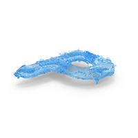 Blue Water Splash Capital Letter P On Ground PNG & PSD Images